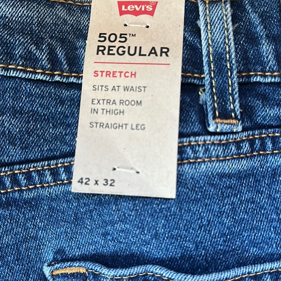 NWT 505 Levi’s Relaxed Fit Jean 42x32 - Picture 9 of 14
